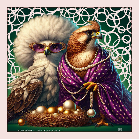Plumehawk & Mantlefalcon #1 NFT Art (endast tillgänglig på Universal Page)