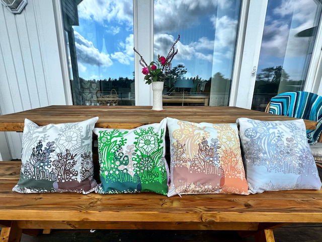 Semper Viridis - Cushion cover with unique print 40x40 cm