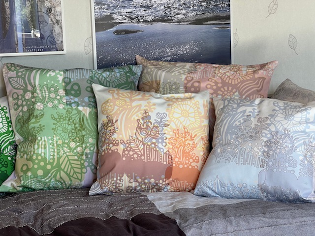 Semper Viridis - Cushion cover with unique print 40x40 cm