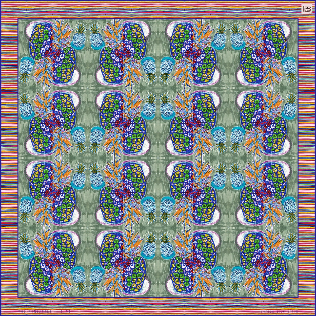 The Pineapple #1 the NFT Art Scarf