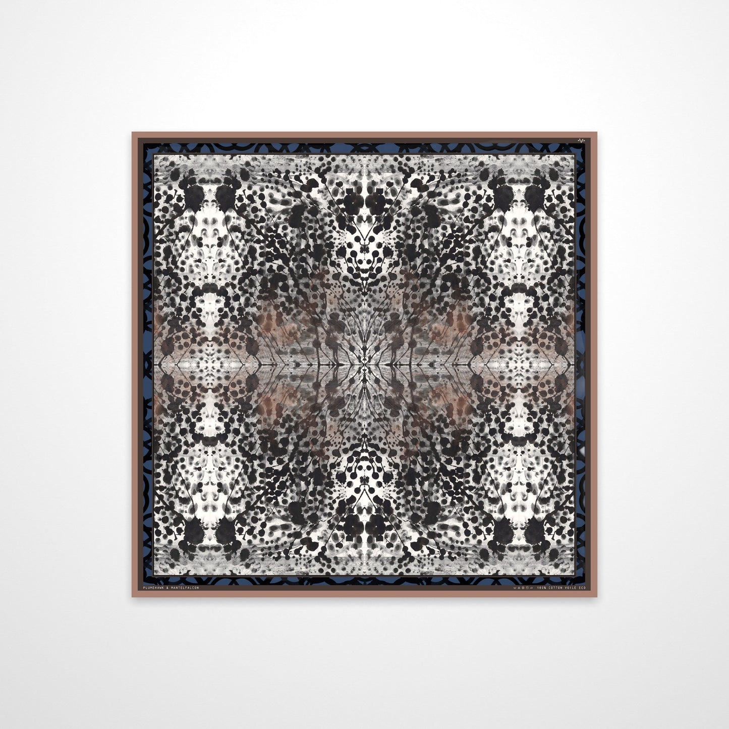 Plymhöken and Mantelfalken - Scarf with unique pattern 90 x 90 cm