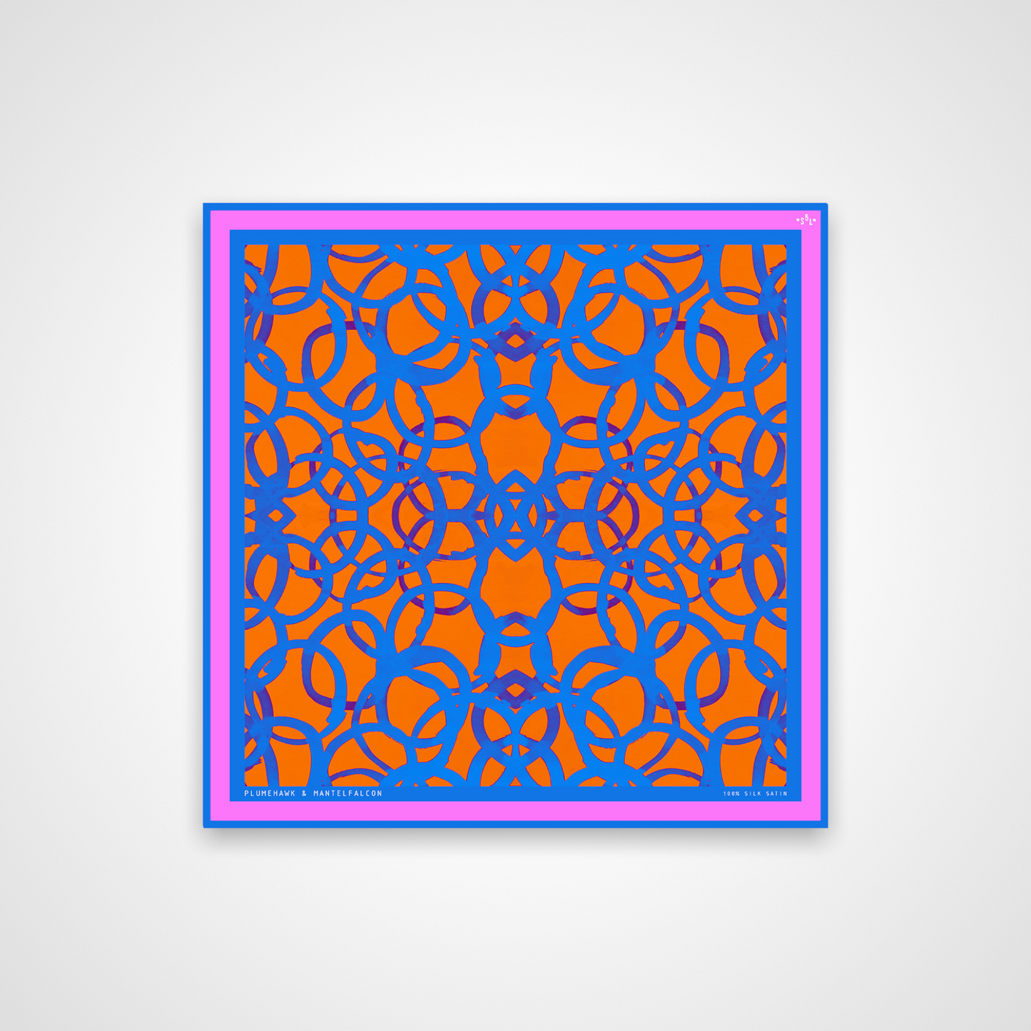 Plymhöken and Mantelfalken - Unique silk scarf 65 x 65 cm