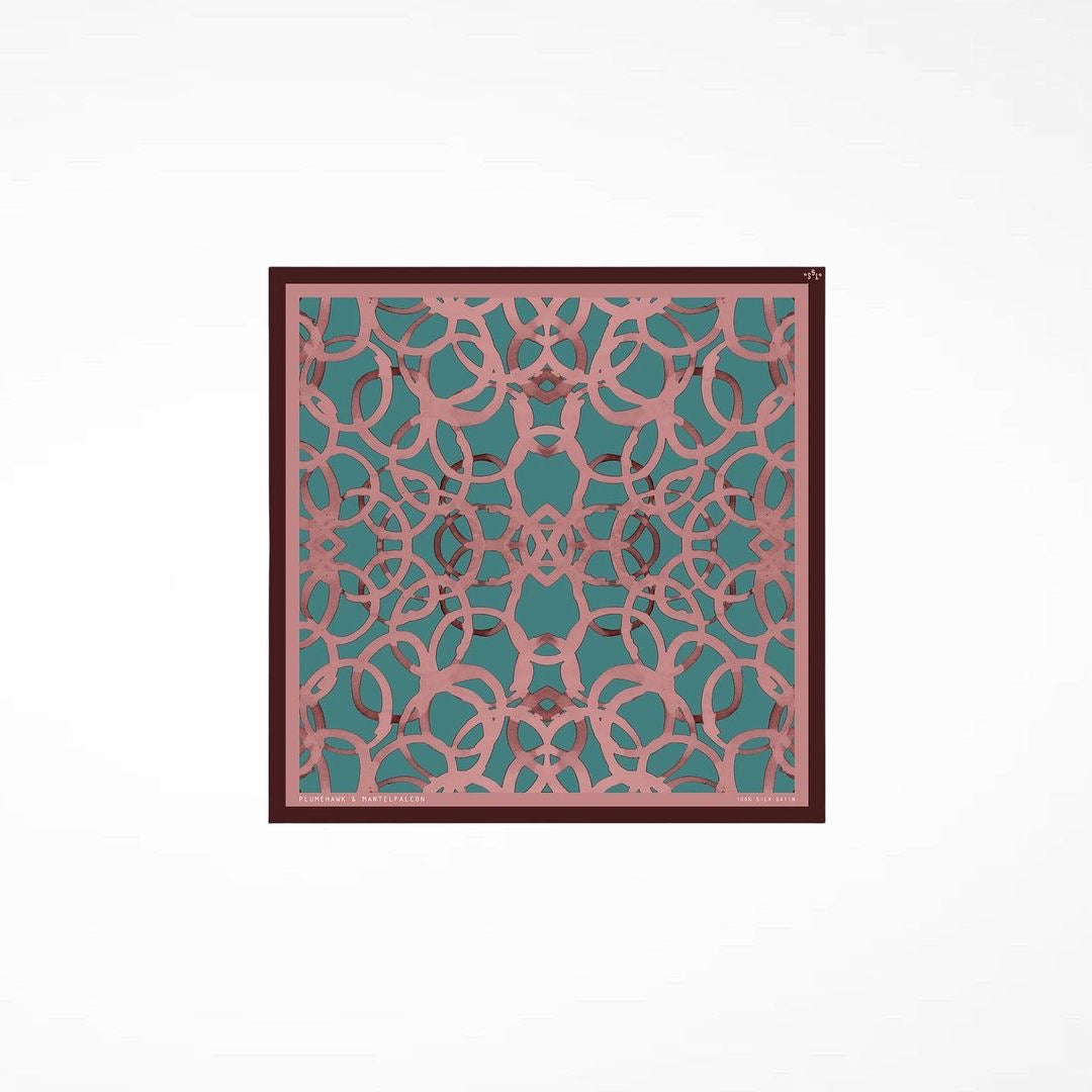 Plymhöken and Mantelfalken - Unique silk scarf 65 x 65 cm