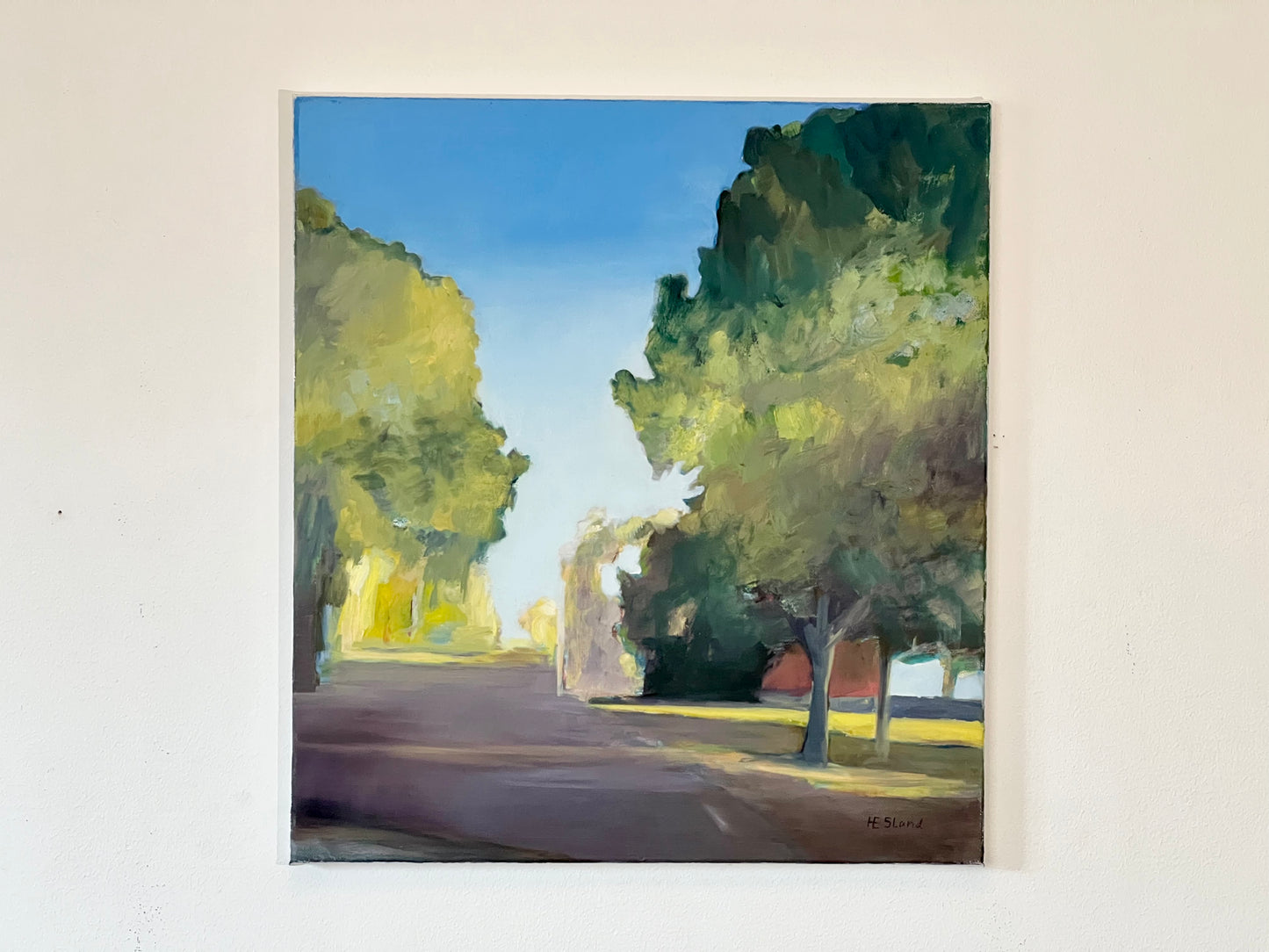 Road 76 at Lövstabruk - Oil painting on linen canvas