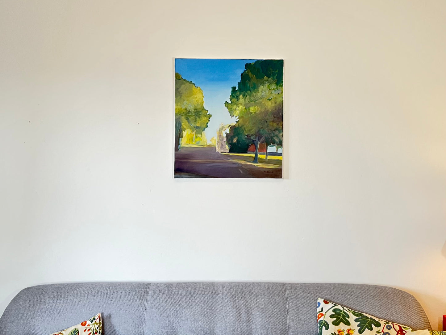 Road 76 at Lövstabruk - Oil painting on linen canvas