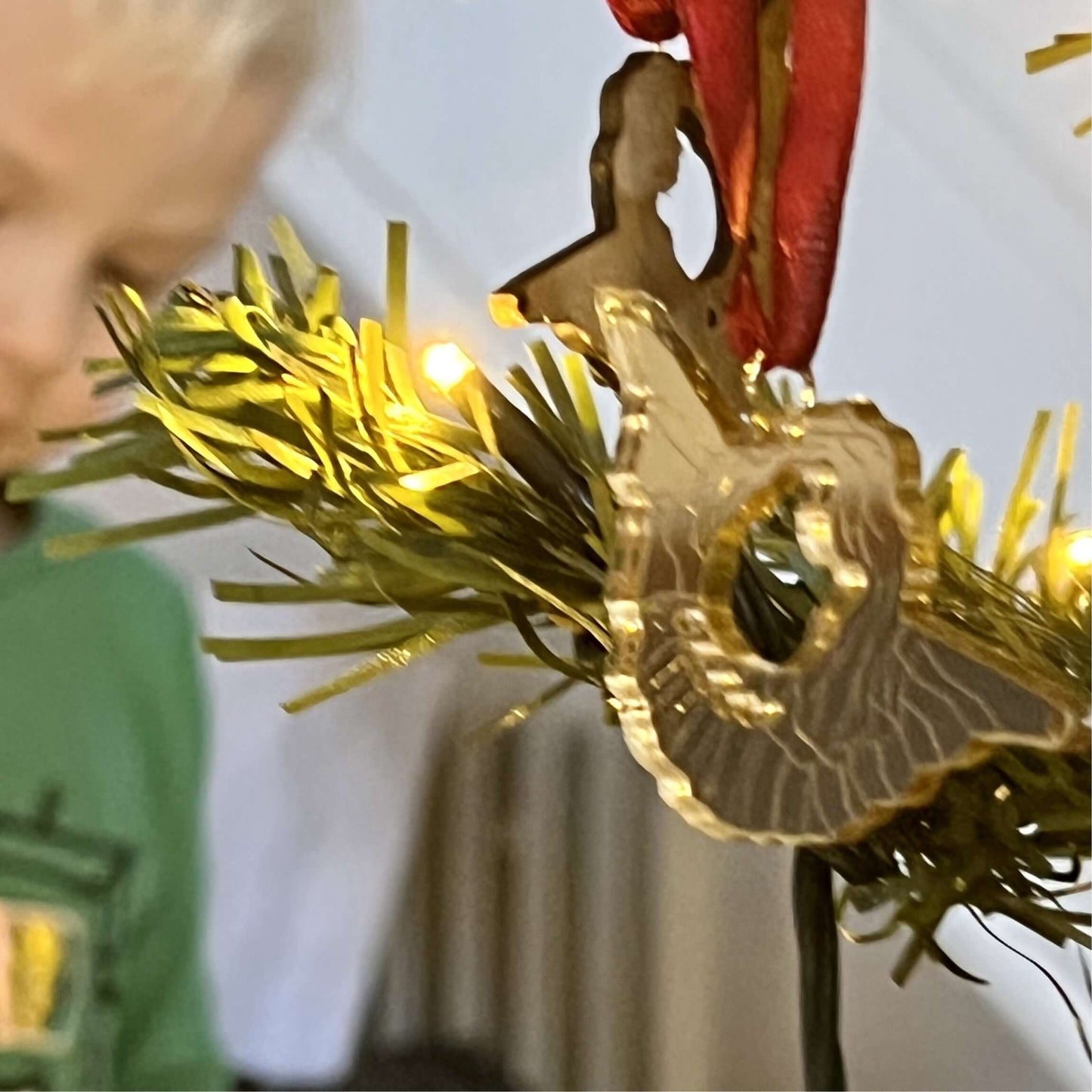 Angels exists - Christmas decoration gold 3-pack small