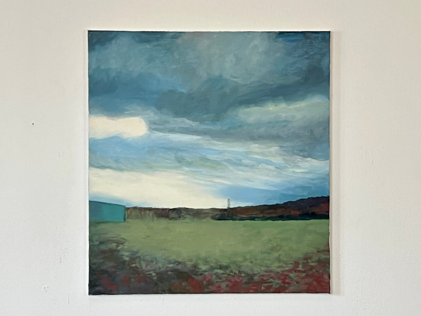 Road 72 towards Uppsala - Oil painting on linen canvas