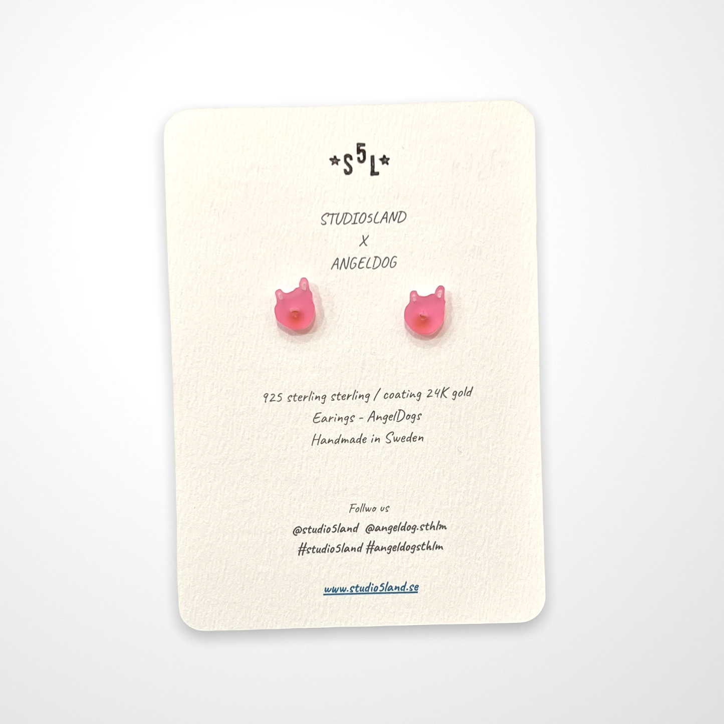 Earrings Studio5land x AngelDog (pink)