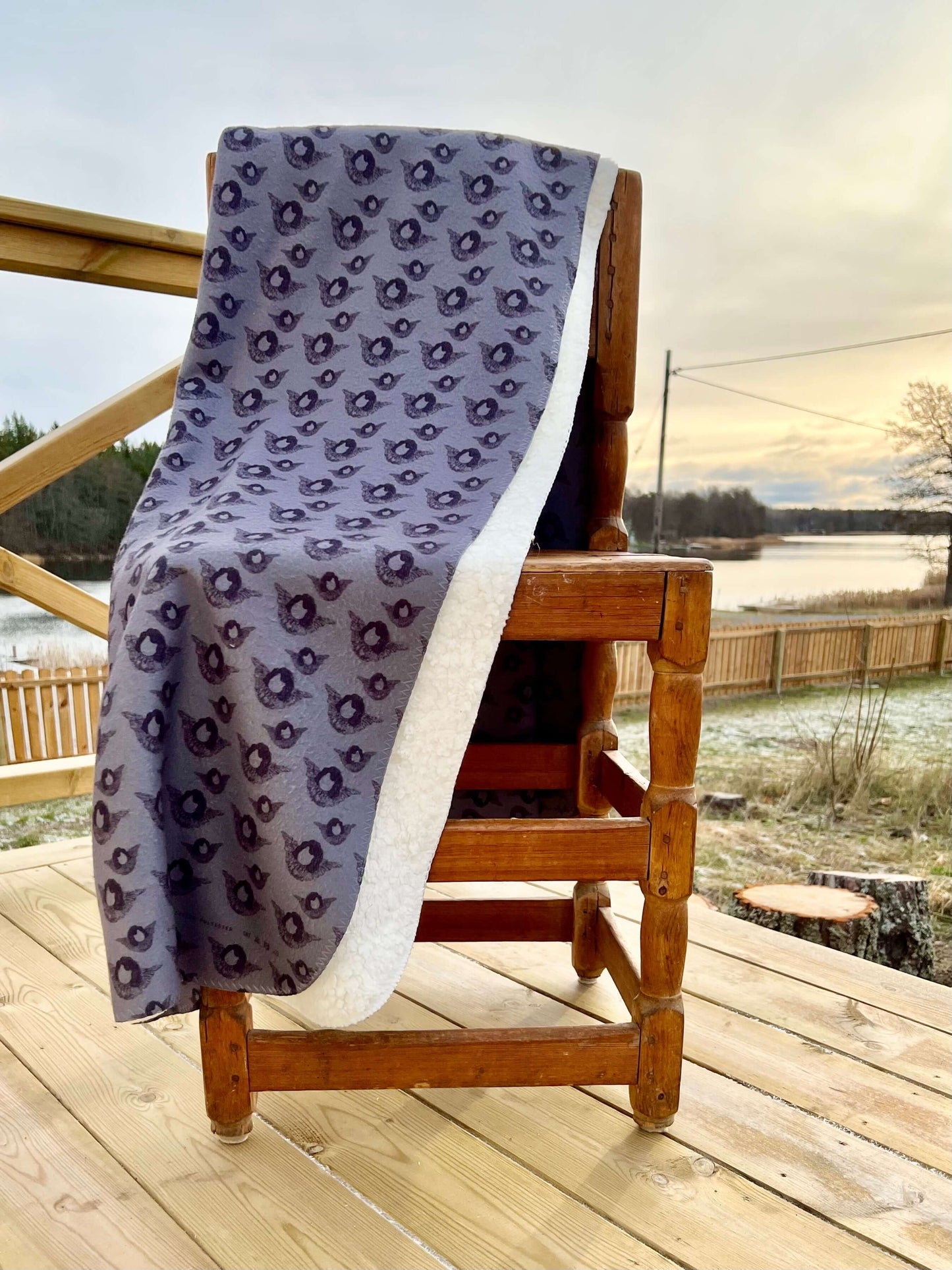AngelDog - Sherpa Blanket (Gray Blue)