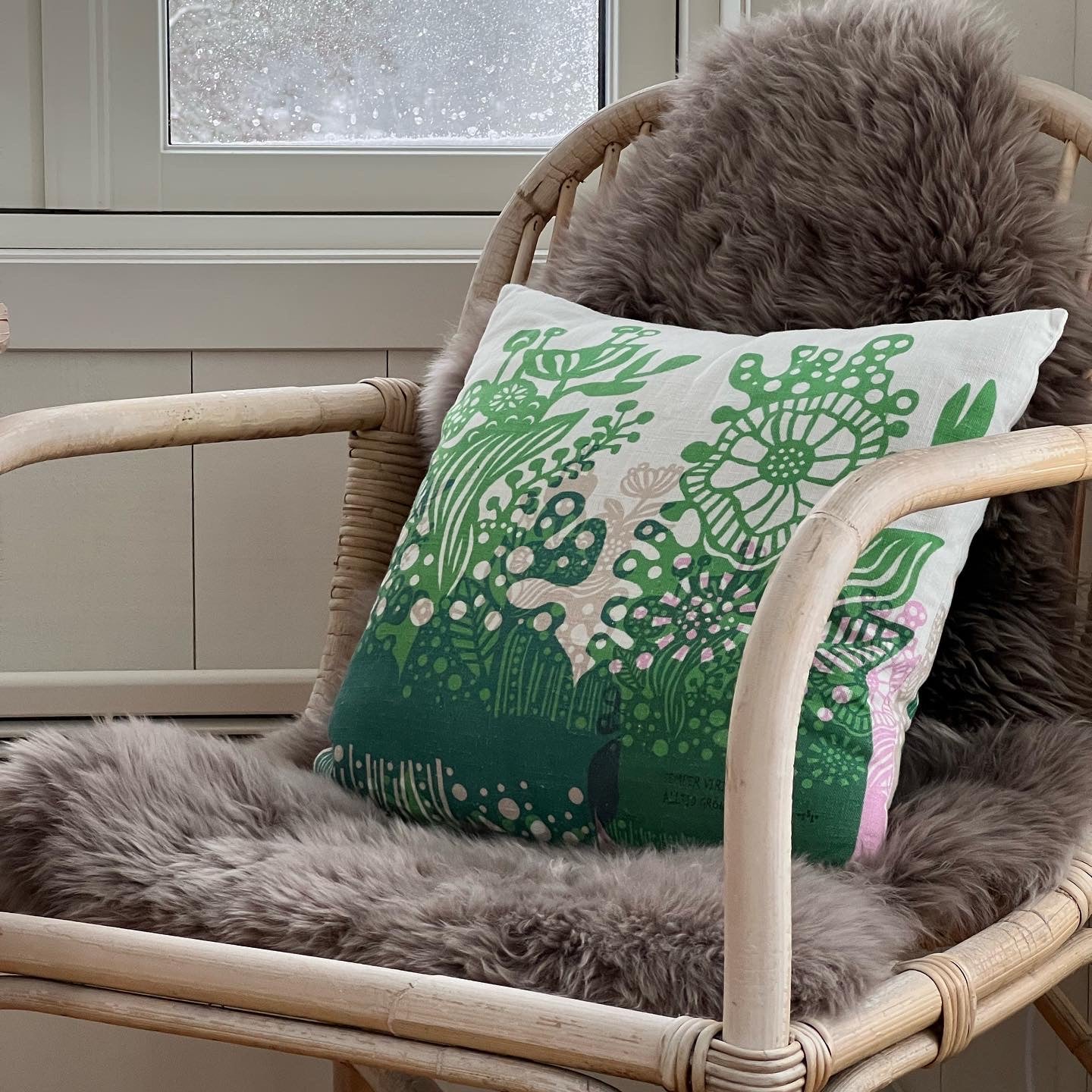 Semper Viridis - Cushion cover with unique print 40x40 cm