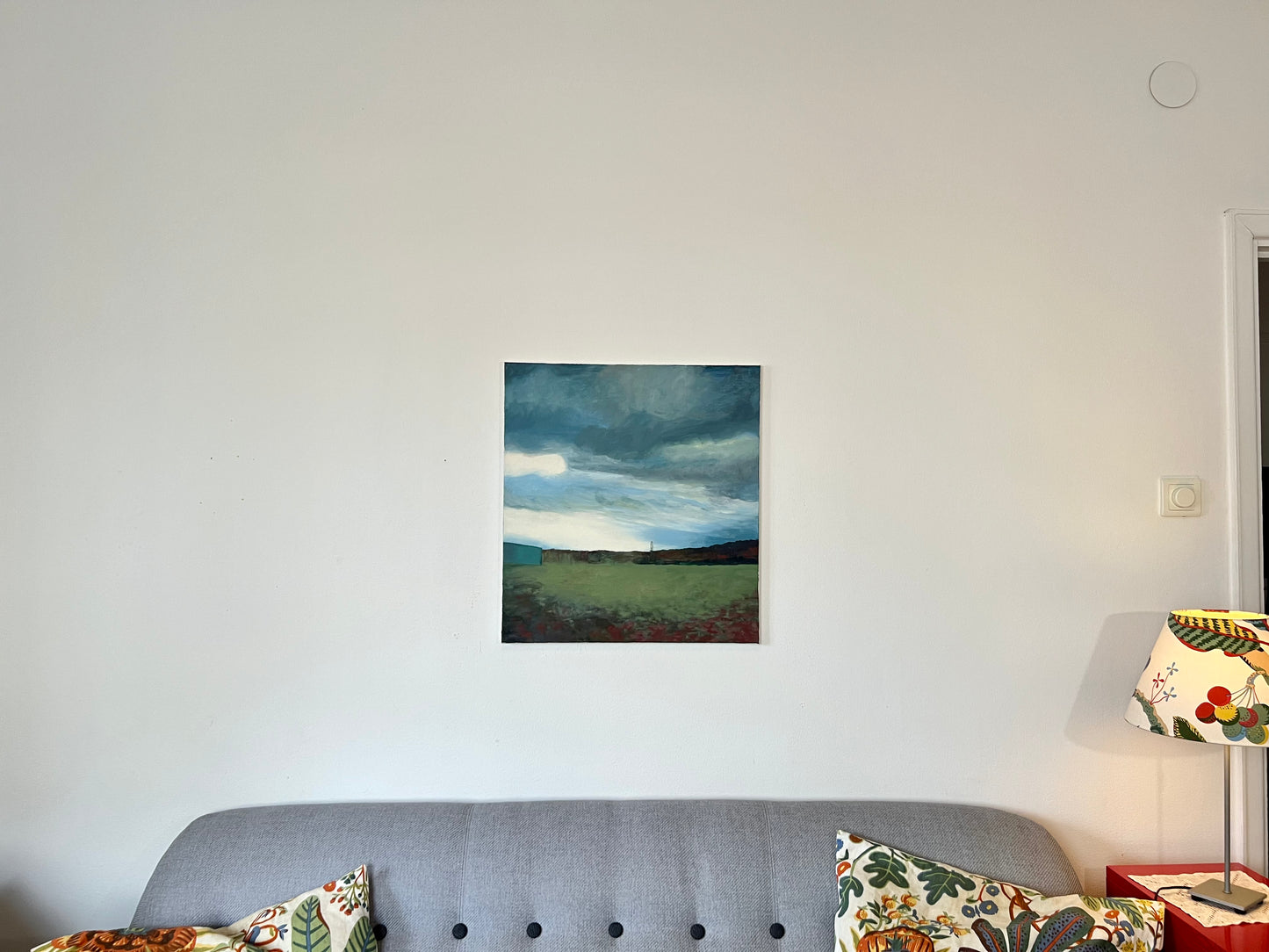 Road 72 towards Uppsala - Oil painting on linen canvas