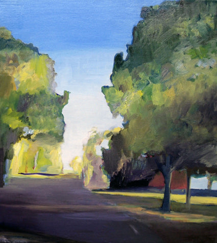 Road 76 at Lövstabruk - Oil painting on linen canvas