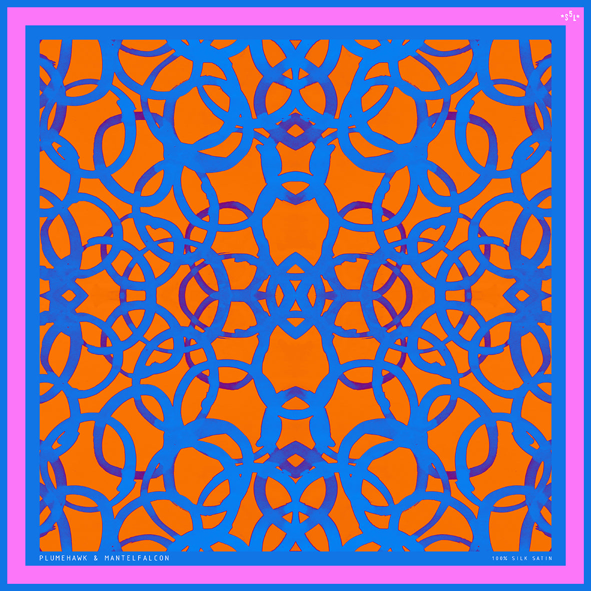 Plymhöken and Mantelfalken - Unique silk scarf 65 x 65 cm