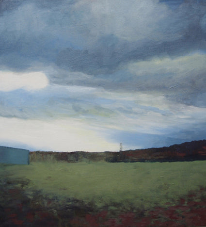 Road 72 towards Uppsala - Oil painting on linen canvas