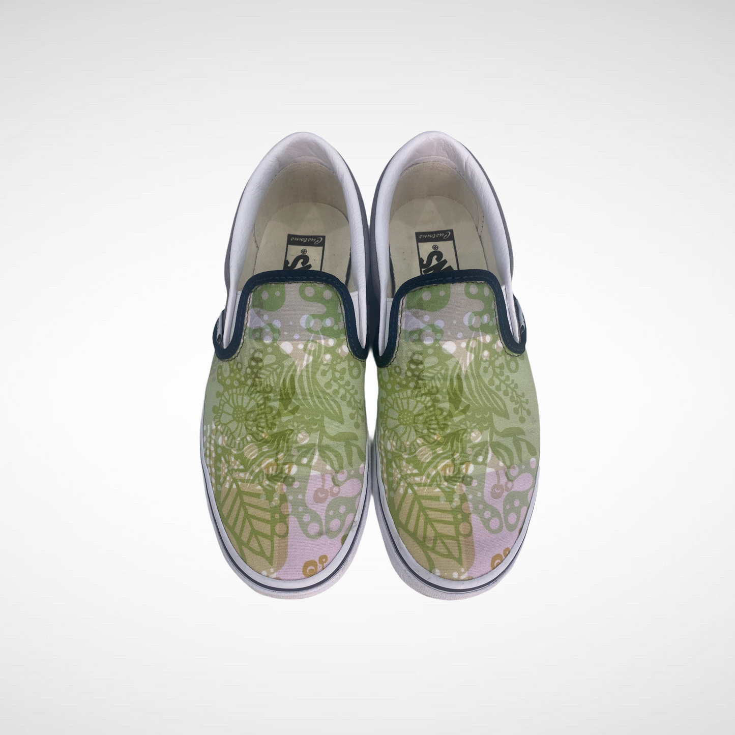 Slip on Vans unique pattern Semper Viridis