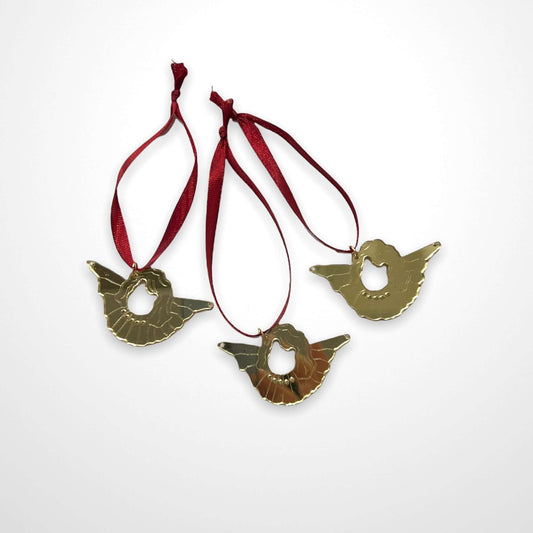 Angels exists - Christmas decoration gold 3-pack small