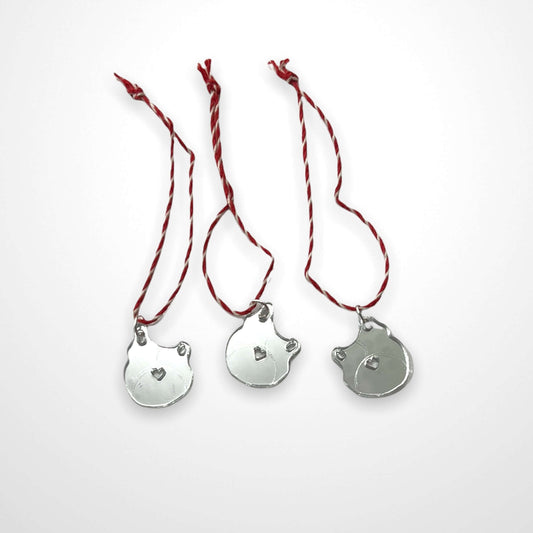 Angeldog - Christmas decoration silver 3-pack
