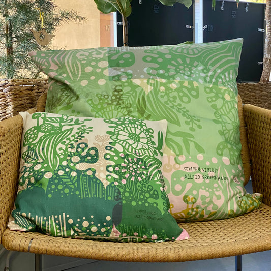 Semper Viridis - Cushion cover with unique print 40x40 cm
