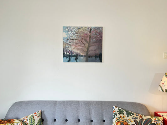 Kungsträdgården - Oil painting on linen canvas