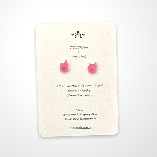 Earrings Studio5land x AngelDog (pink)
