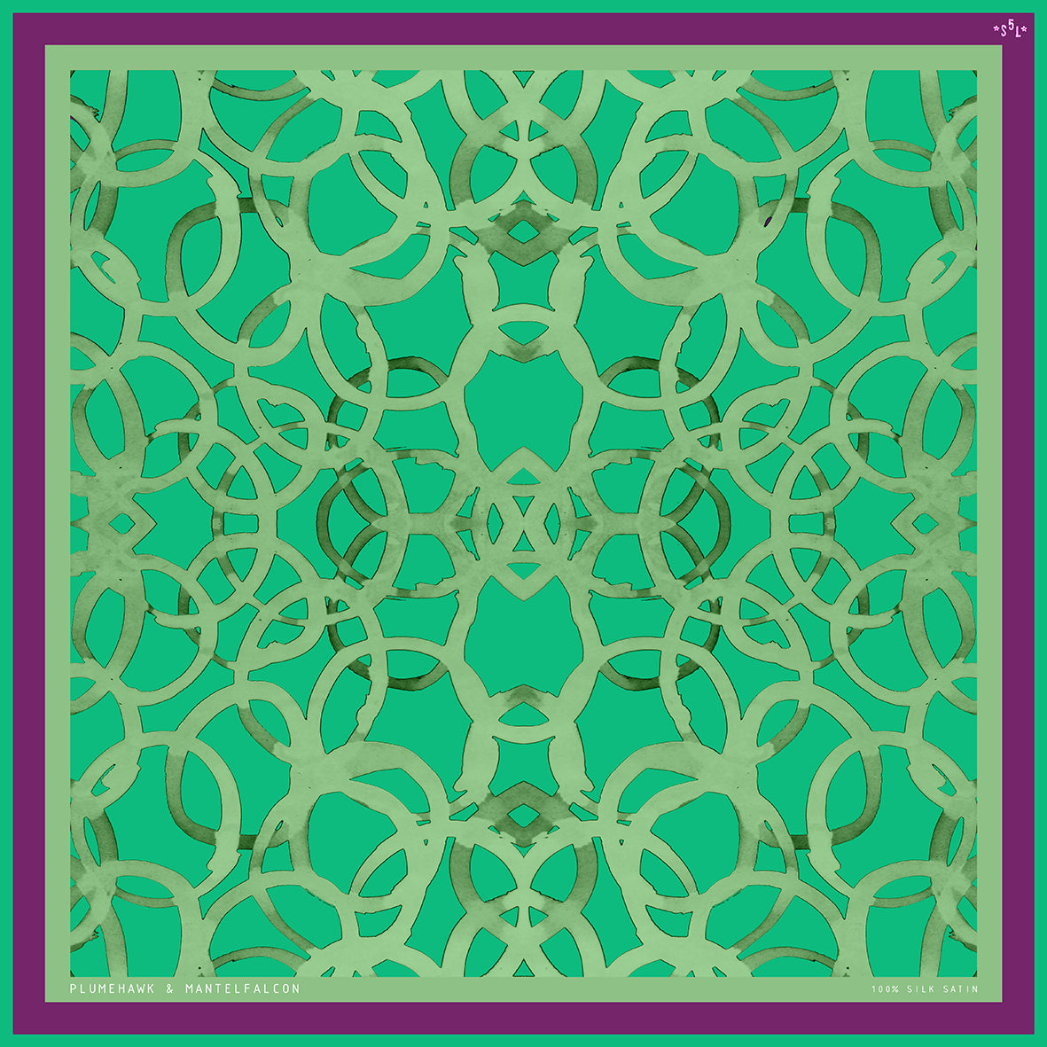 Plymhöken and Mantelfalken - Unique silk scarf 65 x 65 cm
